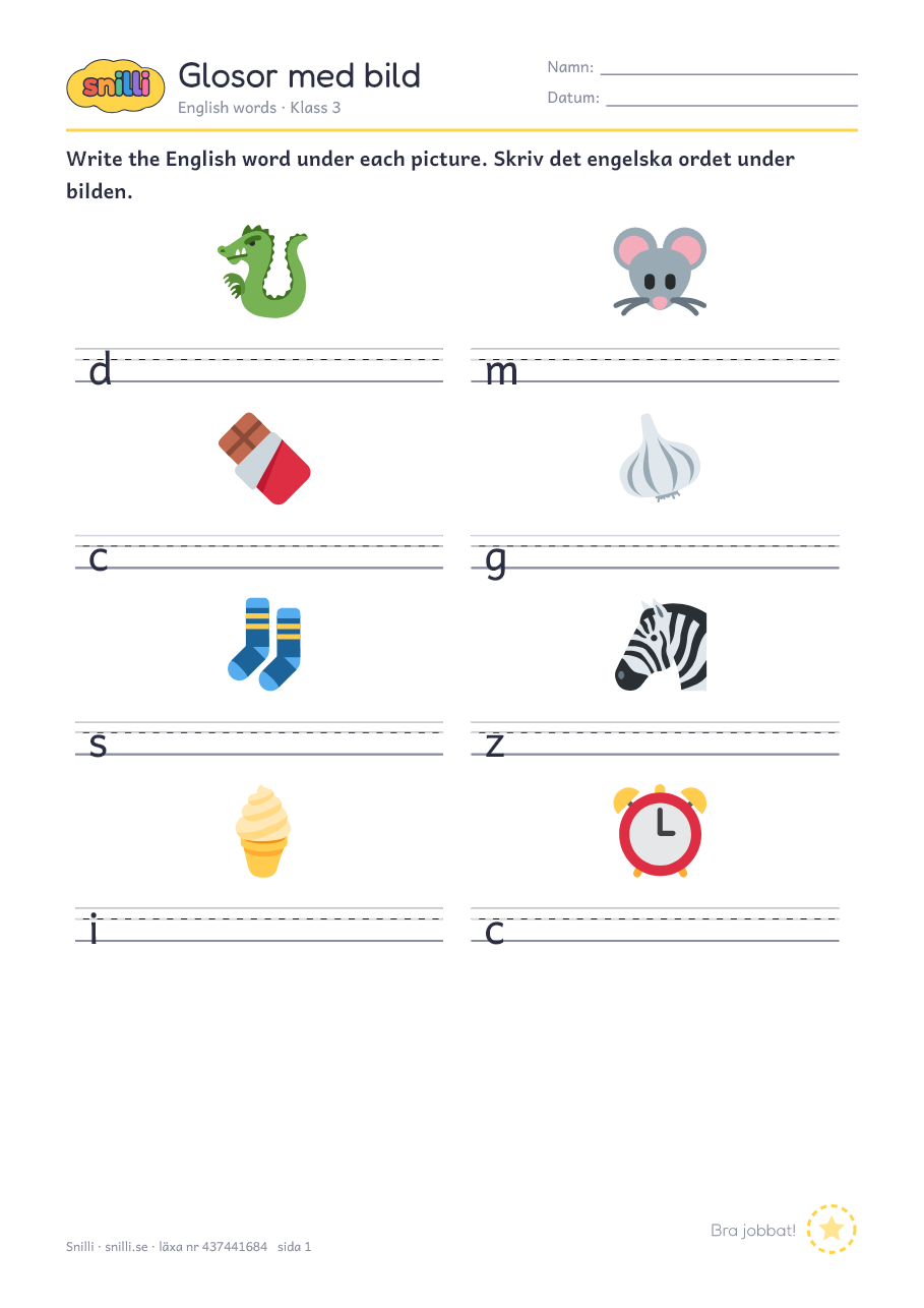 Förhandsvisning av läxan