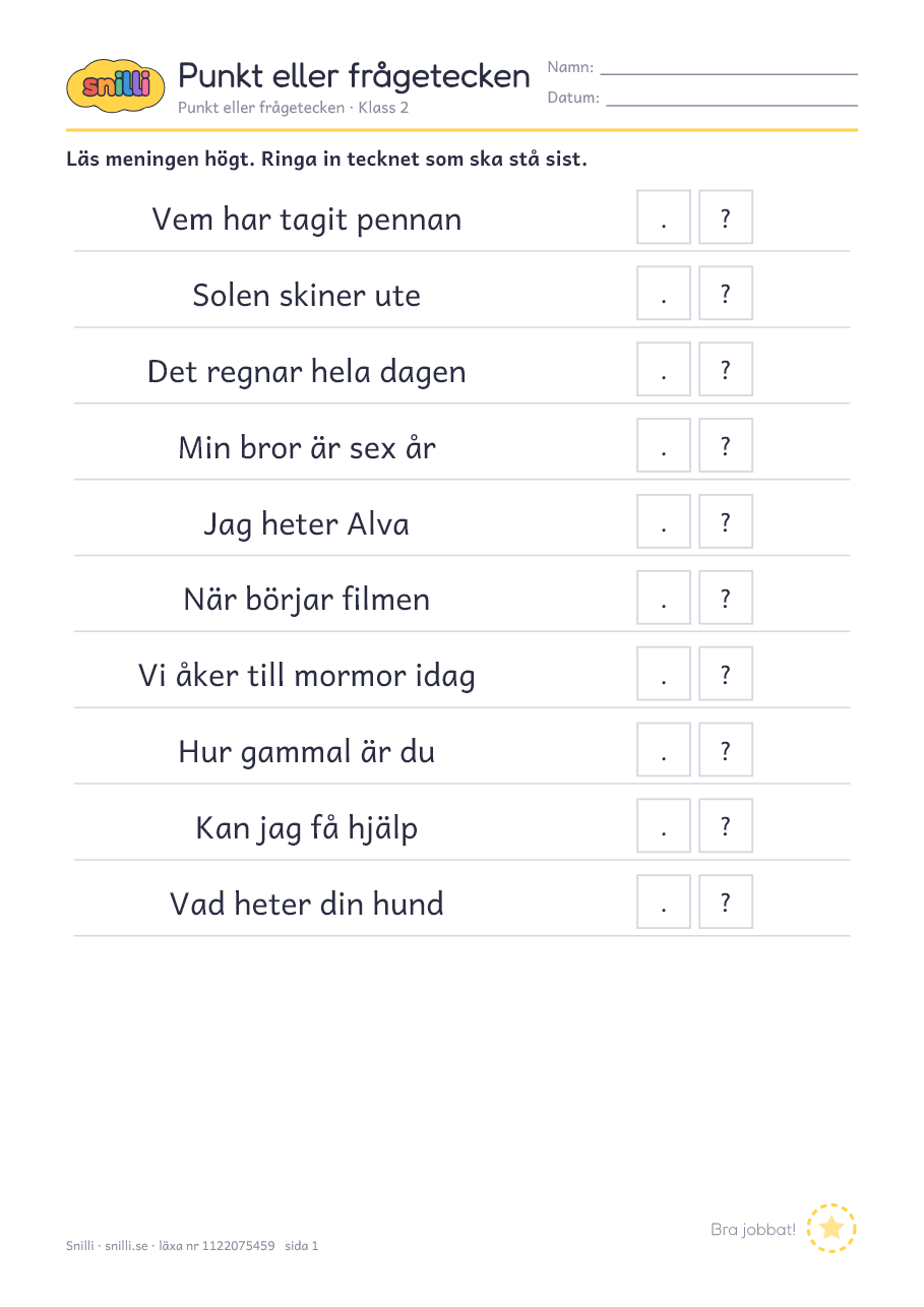 Förhandsvisning av läxan