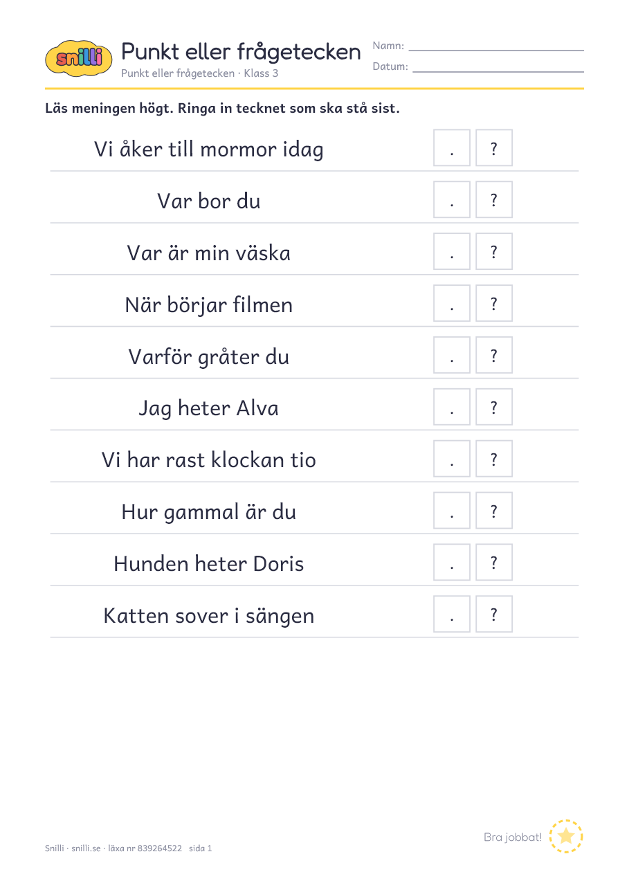 Förhandsvisning av läxan