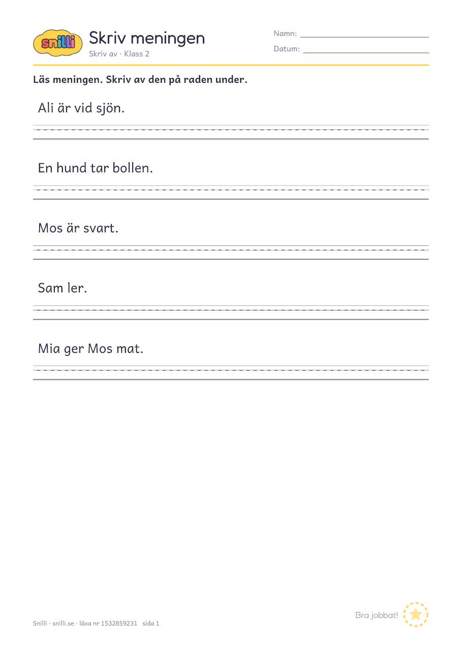Förhandsvisning av läxan