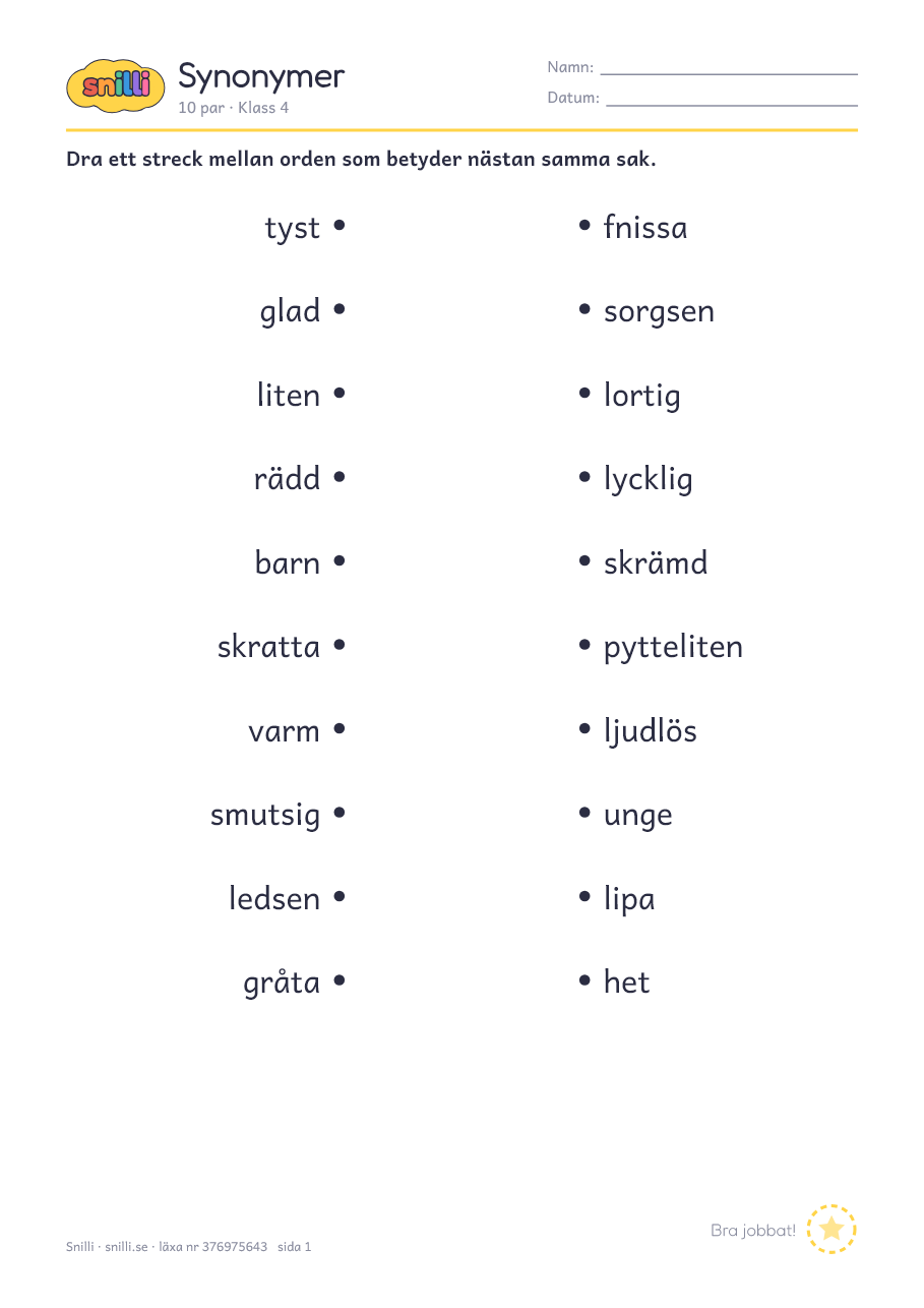 Förhandsvisning av läxan
