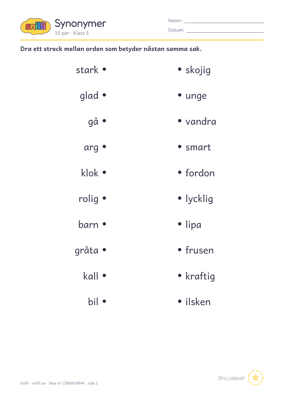Förhandsvisning av läxan