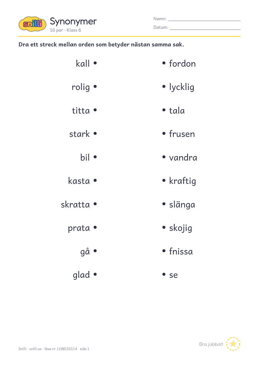 Förhandsvisning av läxan