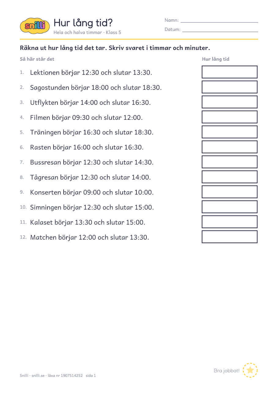 Förhandsvisning av läxan